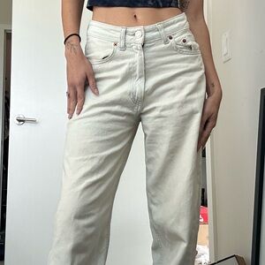 Zara Tailored Mid Waist Balloon Jeans